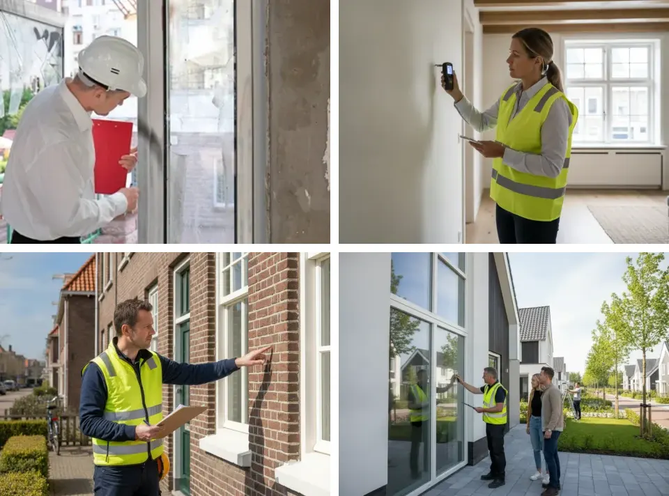Bouwkundig keurders aan het werk